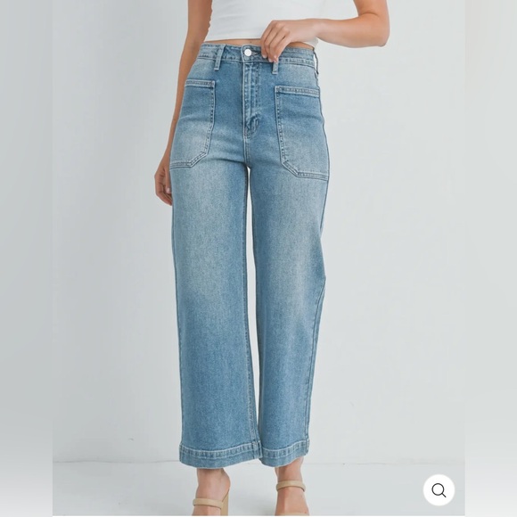 JBD Denim - JBD Utility Pocket Jeans Size 27 Medium Light Wash High Hem